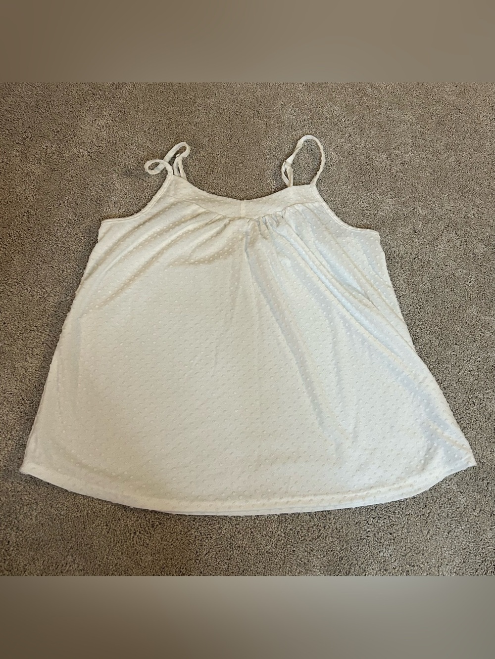 White dotted tank top